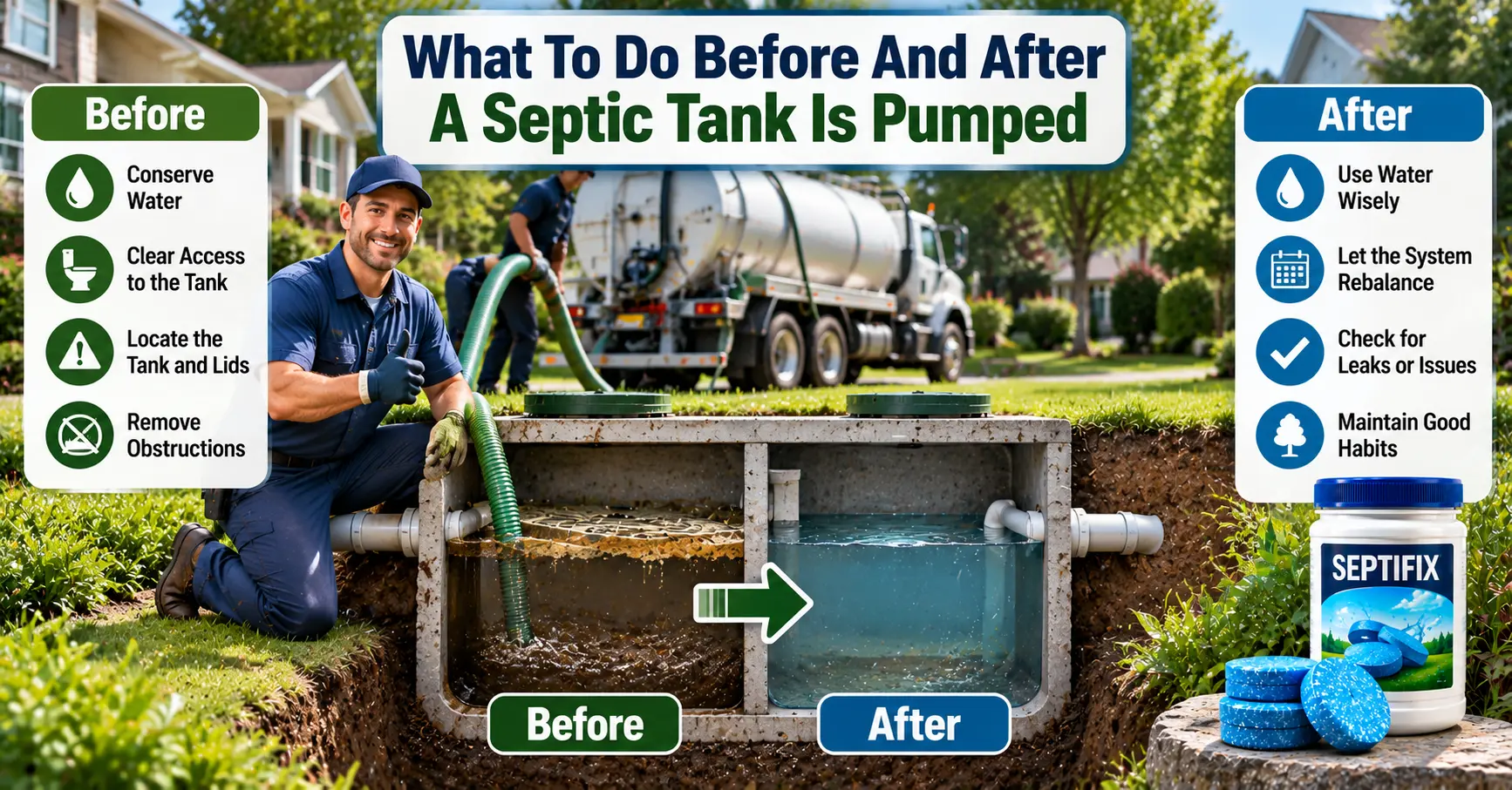 Before And After Septic Tank Pumping