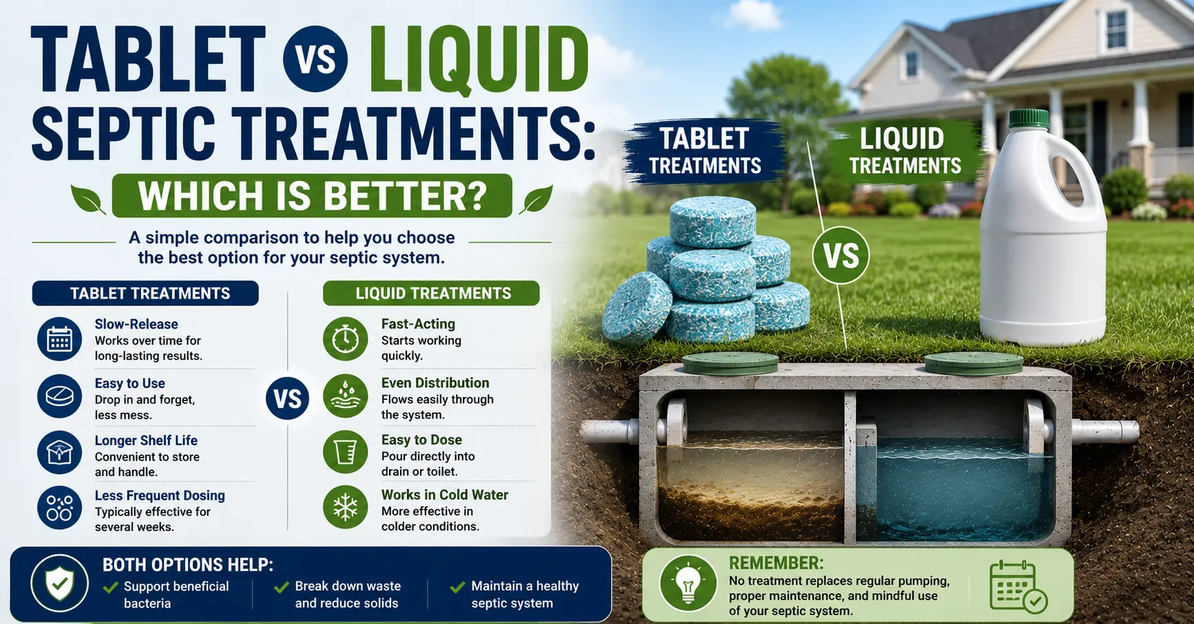 Septifix Tablet vs Liquid Septic Treatment Comparison